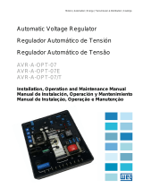 WEG Automatic voltage regulator AVR-A-OPT-07 Manual do usuário