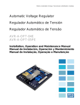 WEG Automatic voltage regulator VR-A-OPT-04E / 05PE Manual do usuário