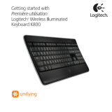 Logitech Wireless Illuminated Keyboard K800 Manual do usuário