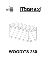 Castorama Coffre de jardin Toomax Woody's gris 280 L Guia de usuario
