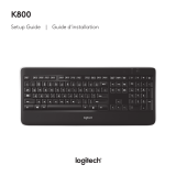 Logitech K800 Wireless Illuminated Keyboard Manual do usuário