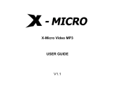 X-Micro XMP3-M256F Manual do usuário