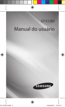 Samsung GT-E1265 Manual do usuário