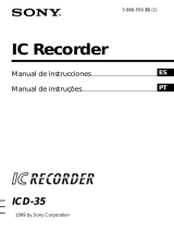 Sony ICD 35 Manual do usuário