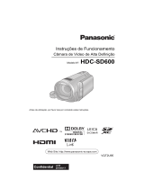 Panasonic HDCSD600EG Instruções de operação