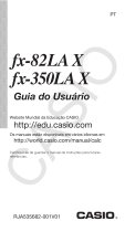 Casio fx-82LA X, fx-350LA X Manual do usuário
