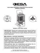 Desa Gas Heater 125-RN Manual do usuário