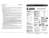 Campbell Hausfeld Air Cleaner PA212102 Manual do usuário