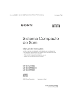 Sony MHC-GTR33 Manual do proprietário