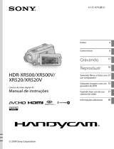 Sony HDR-XR500 Manual do proprietário