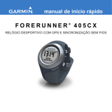 Garmin Forerunner 405CX Manual do proprietário