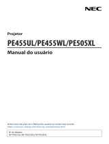 NEC PE455WL Manual do proprietário