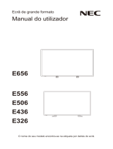 NEC MultiSync E506 Manual do proprietário