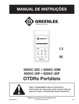 Greenlee 920XC Handheld OTDRs - Portuguese Manual do usuário