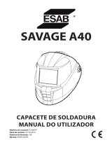 ESAB SAVAGE A40 Welding Helmet Manual do usuário