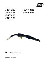 ESAB PSF 260, PSF 315, PSF 415, PSF 515, PSF 420w, PSF 520w Manual do usuário