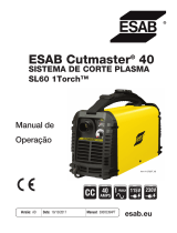 ESAB CUTMASTER 40 PLASMA CUTTING SYSTEM Manual do usuário