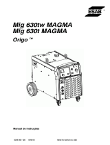 ESAB Mig 630t Magma - Origo™ Mig 630tw Magma Manual do usuário