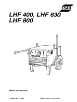 ESAB LHF 400, LHF 630, LHF 800 Manual do usuário