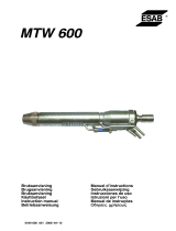 ESAB MTW 600 Manual do usuário