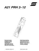 ESAB PRH 3-12 A21 PRH 3-12 Manual do usuário