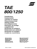 ESAB TAE 800 / TAE 1250 Manual do usuário