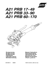 ESAB A21 PRB 60-170 Manual do usuário