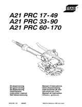 ESAB A21 PRC 60-170 Manual do usuário