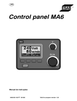 ESAB Control panel MA6 Manual do usuário