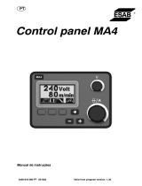 ESAB Control panel MA4 Manual do usuário