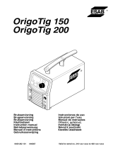 ESAB Origo™Tig 150, Origo™Tig 200 Manual do usuário