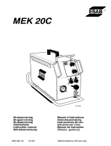 ESAB MEK 20C Manual do usuário