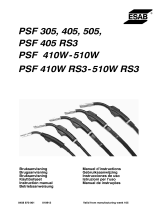 ESAB PSF 250, PSF 305, PSF 405, PSF 405 RS3, PSF 505, PSF 410W, PSF 510W, PSF 410W RS3, PSF 510W RS3 Manual do usuário