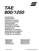 ESAB TAE 800 / TAE 1250 Manual do usuário