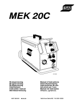 ESAB MEK 20C Manual do usuário