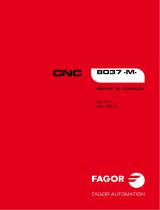 Fagor CNC 8037 for milling machines Manual do usuário