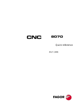 Fagor CNC 8070 Manual do proprietário