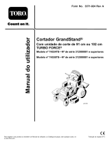 Toro GrandStand Mower, With 102cm TURBO FORCE Cutting Unit Manual do usuário