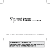 Monster ROC Sport SuperSlim In-Ear (137047-00) Manual do usuário