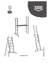 Mac Allister Échelle d'escalier multiposition à plateforme 2 x marches - 3,3 m Manual do usuário