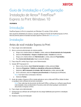 Xerox FreeFlow Ex to Print Guia de instalação