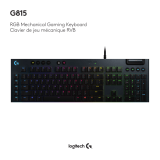 Logitech G815 LIGHTSYNC RGB Mechanical Gaming Keyboard - Setup Guide Manual do usuário