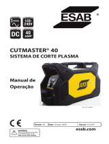 ESAB CUTMASTER 40 PLASMA CUTTING SYSTEM Manual do usuário