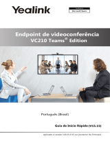 Yealink Yealink VC210 Teams Edition Video Conferencing Endpoint (PT) V15.15 Guia rápido