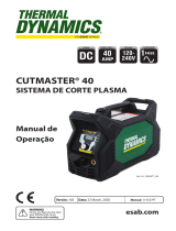Thermal Dynamics CUTMASTER 40 PLASMA CUTTING SYSTEM Manual do usuário
