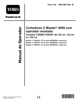 Toro 122cm Z Master 4000 Series Riding Mower Manual do usuário