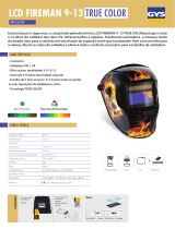 GYS LCD FIREMAN 9-13 TRUE COLOR HELMET Ficha de dados