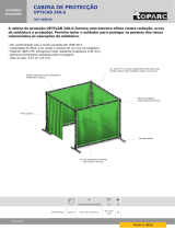 GYS WELDING CABIN OPTICAB 240.G - GREEN T9 (4 screens 2.4x1.8m) Ficha de dados