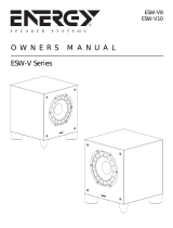 Energy Speaker Systems ESW-V10 Manual do usuário