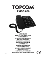 Topcom Axiss 800 Manual do proprietário